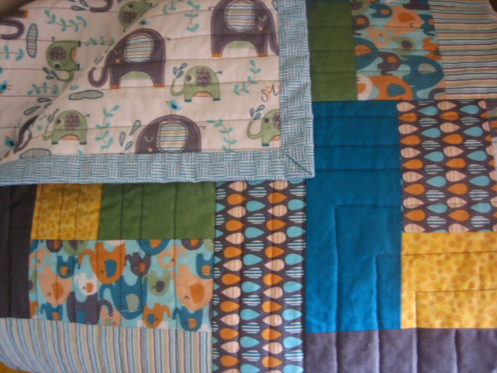 The finished elephant quilt